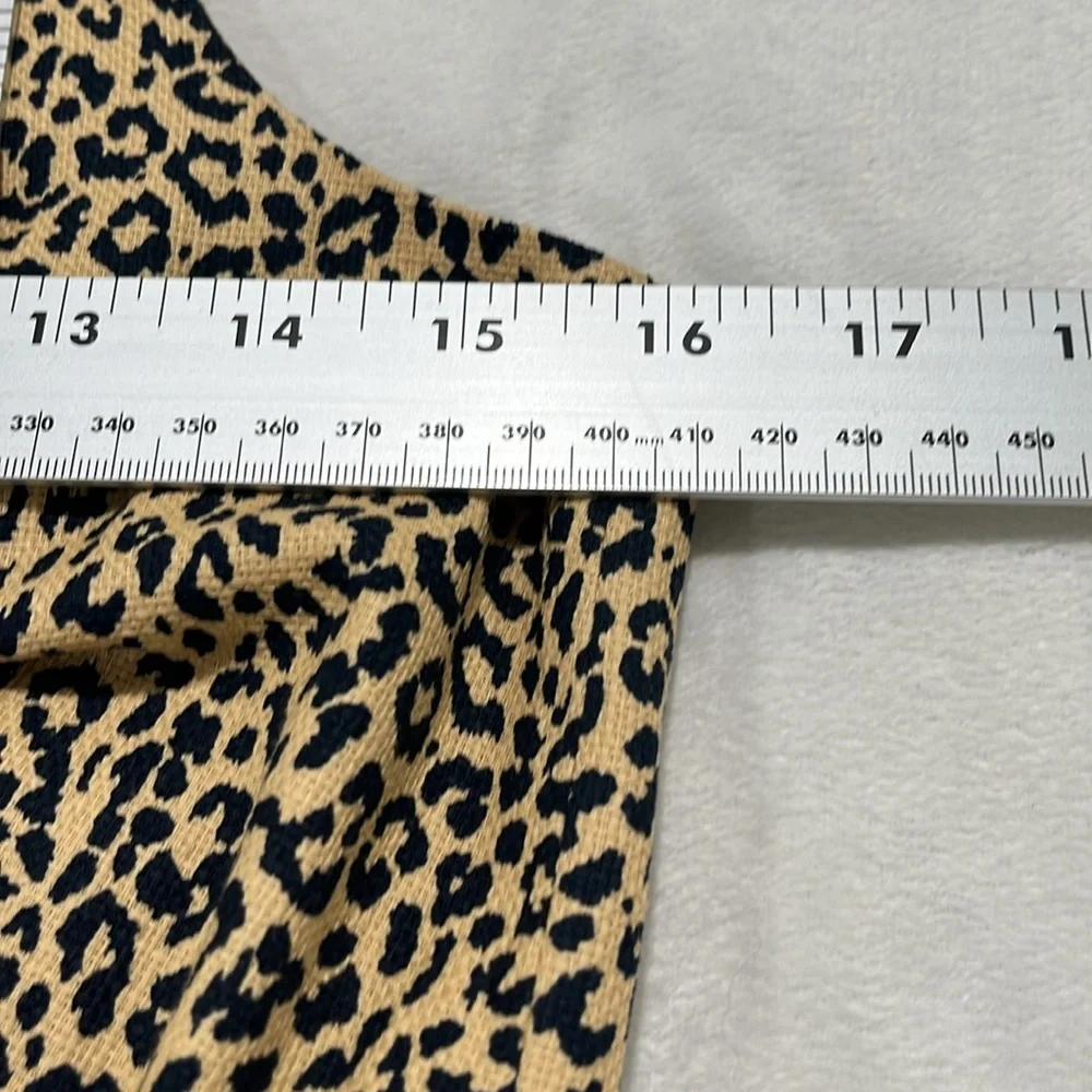 J Crew factory dress‎ sz 4sheath cheetah animal print casual office cocktail